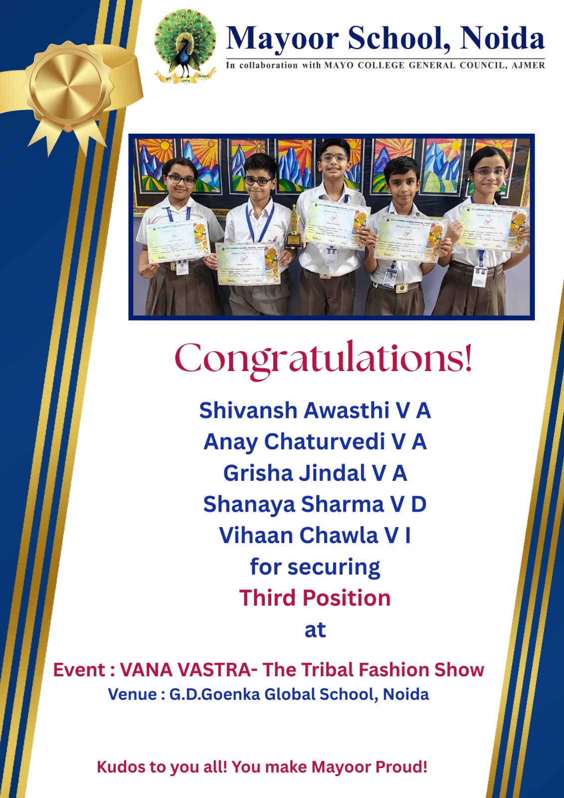Mayoorians Shine at the Tribal Fashion Show!